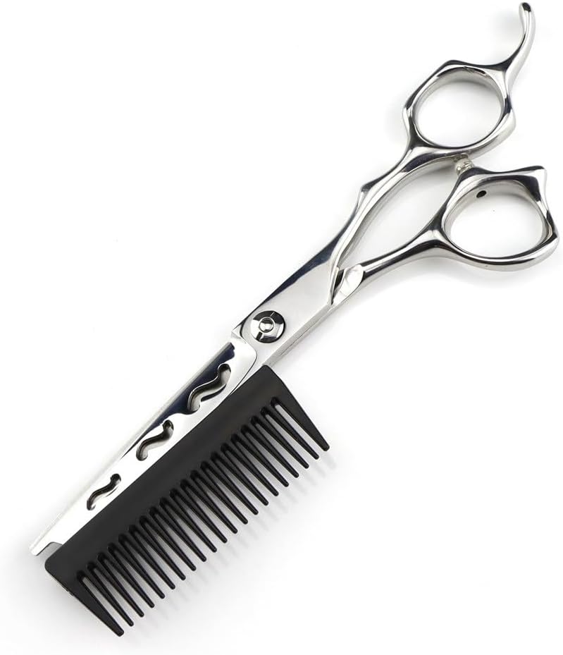 GZSLKSCD 6 Zoll professionelle Hohle 2-in-1-Haarschneideschere mit Kamm, Friseur-Haarschneideschere, Friseurschere 3 51JlPIqXfBL. AC SL1000 - beautyhautnah.de
