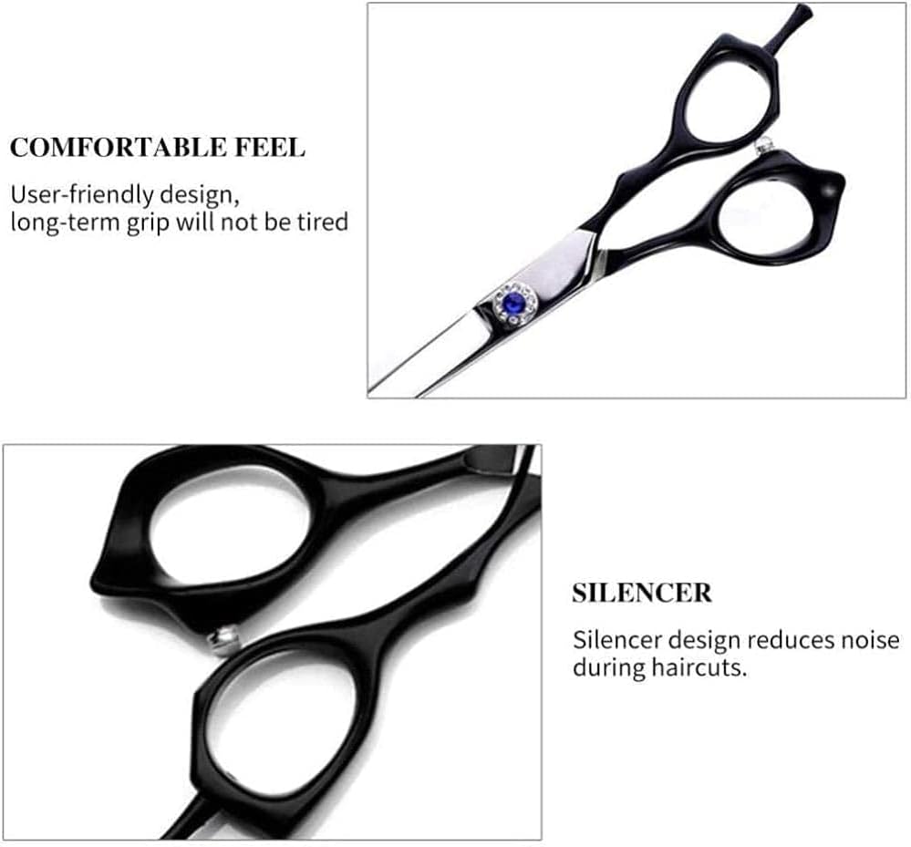 Friseurschere, professionelles Friseurscheren-Set, Effilierschere, Schwarz, 6 Zoll, für Friseursalons und Familiensalons, Friseure oder den Heimgebrauch 3 51X1uXGmV5L. AC SL1000 - beautyhautnah.de