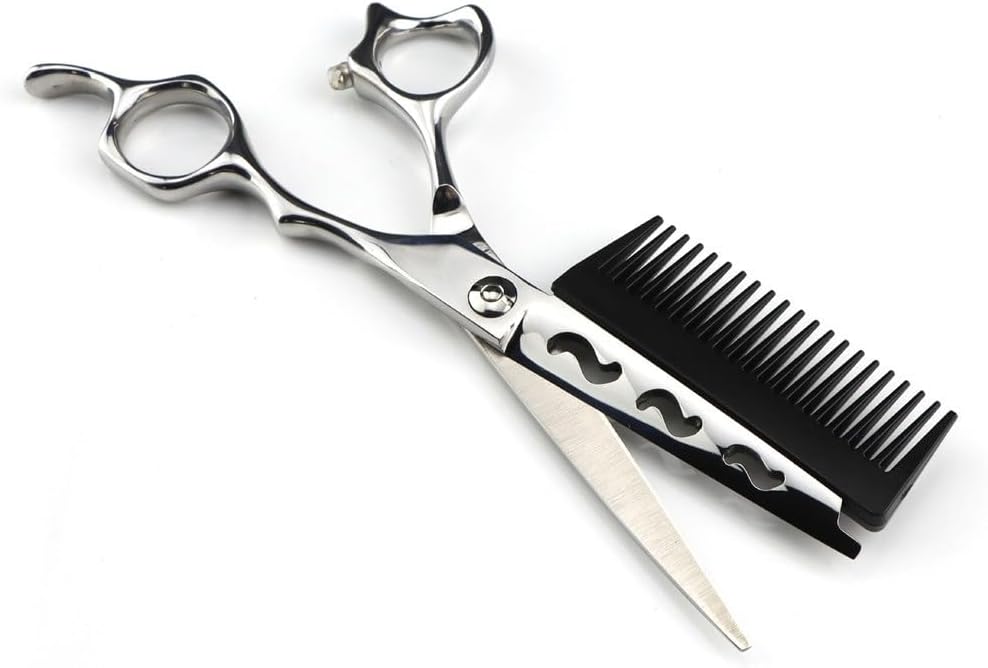 GZSLKSCD 6 Zoll professionelle Hohle 2-in-1-Haarschneideschere mit Kamm, Friseur-Haarschneideschere, Friseurschere 4 51lUeh1G4BL. AC SL1000 - beautyhautnah.de