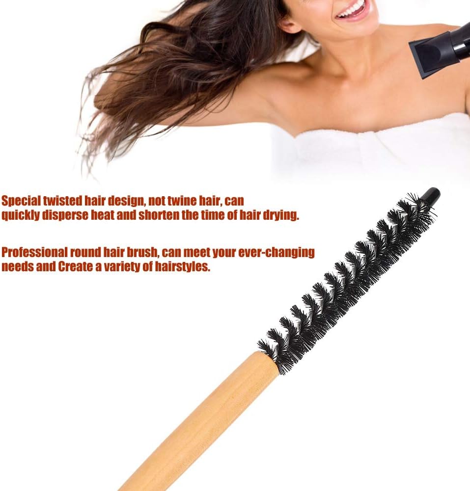 Kleine runde Haarbürste, krulborstel round wooden brush professionelle Friseur Kamm Lockenwickler Bürste Make-up Kamm neckende Bürste Haarstyling Werkzeug Zubehör für Beauty Solon oder Haushalt(16#) 2 61L1IJnGzeL. AC SL1001 - beautyhautnah.de
