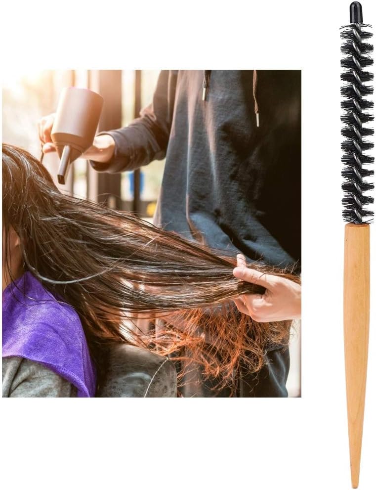 Kleine runde Haarbürste, krulborstel round wooden brush professionelle Friseur Kamm Lockenwickler Bürste Make-up Kamm neckende Bürste Haarstyling Werkzeug Zubehör für Beauty Solon oder Haushalt(16#) 1 61QnyTVUahL. AC SL1001 - beautyhautnah.de