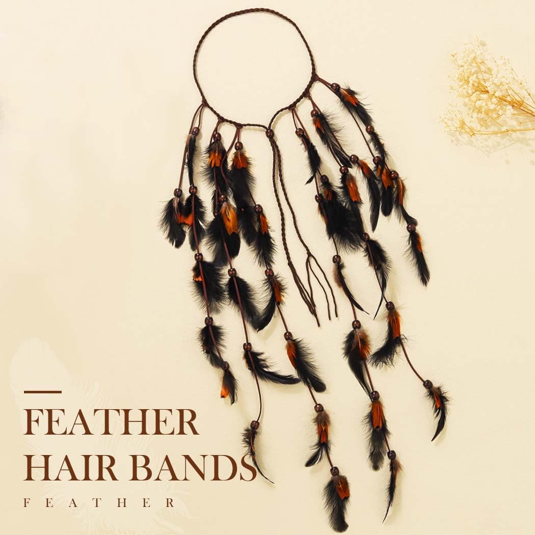 Reaky Feder-Stirnband, Boho-Kopfschmuck, indische Feder-Stirnbänder, Haarteil, Schmuckzubehör für Damen 2 61asXBaOs+L. SL1050 - beautyhautnah.de
