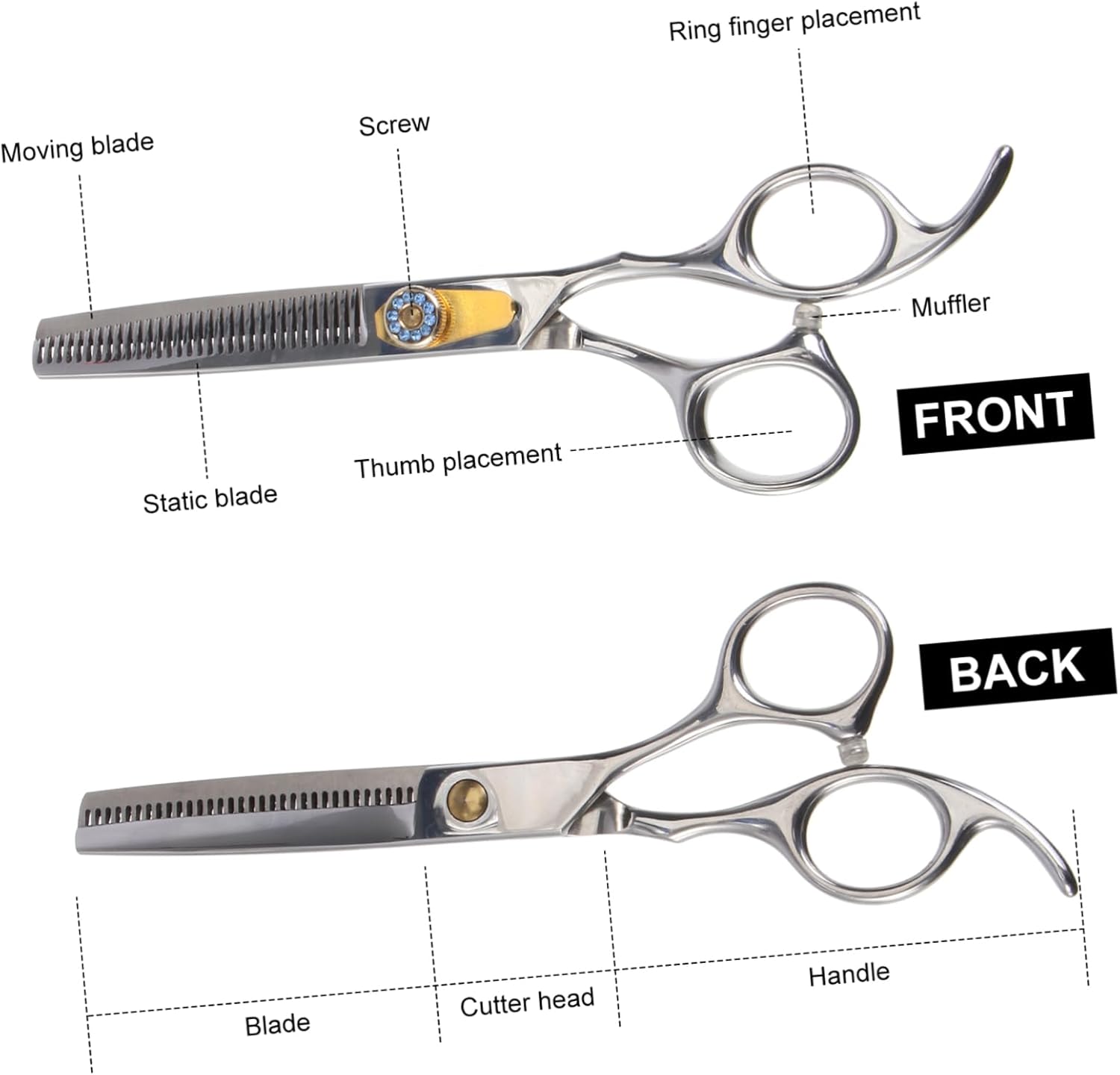 minkissy 2 Stk Haarschere gerade Trockenschneideschere professionelle Friseurschermaschinen professionelle Haarschere Friseurschere Salonschere einstellen 5 61wUcj4CfVL. AC SL1500 - beautyhautnah.de