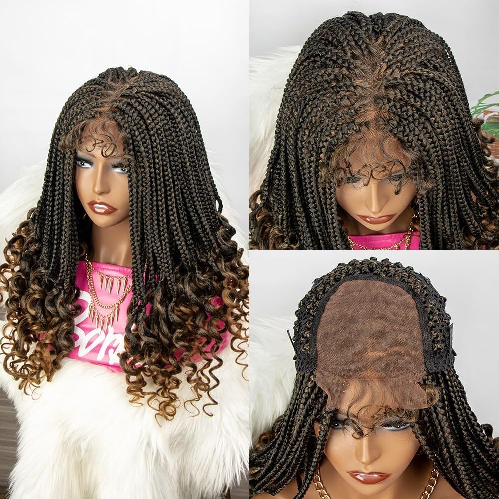 ZXINXIN 4 * 4 Lace Braids Perücken Echthaar Lace Front Perücken mit Haaren, für Frauen geflochtene Perücken synthetische halbe Intre Braid Perücke 2 71Pke5Yy7tL. AC SL1000 - beautyhautnah.de