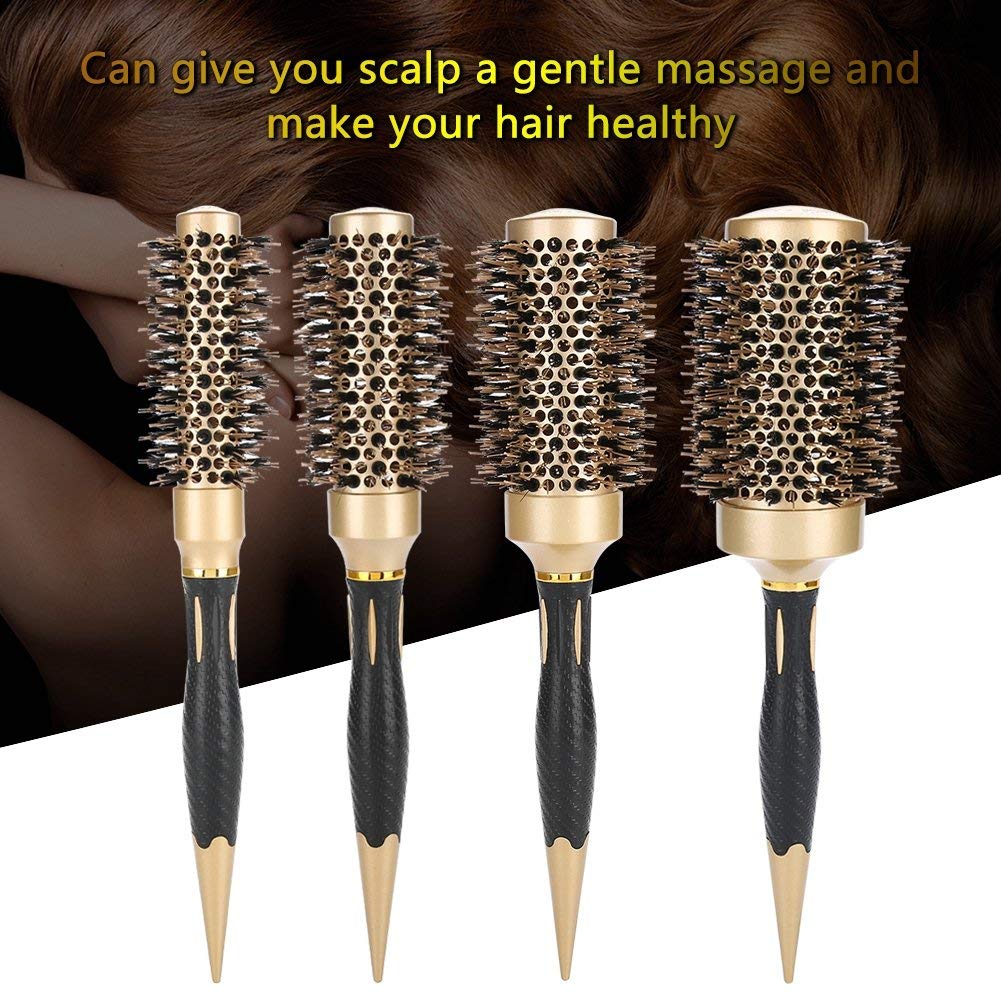 4 in 1 Runde Bürsten für Föhnen professionelle Anion Antistatische Große Haarbürsten Salon Styling Kamm Gold & Schwarz (4 x Haarbürste) 5 71HZcm62dkL. SL1001 - beautyhautnah.de