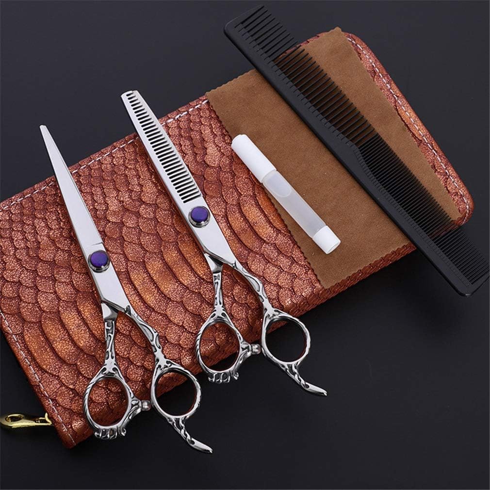 6,0-Zoll-Profi-Friseurscheren-Set, Salon-Friseurschere (gerade Schere und Effilierschere), Styling-Werkzeug aus Edelstahl, für Salon, Friseur oder Heimgebrauch 1 71MH2bIlUjL. AC SL1010 - beautyhautnah.de