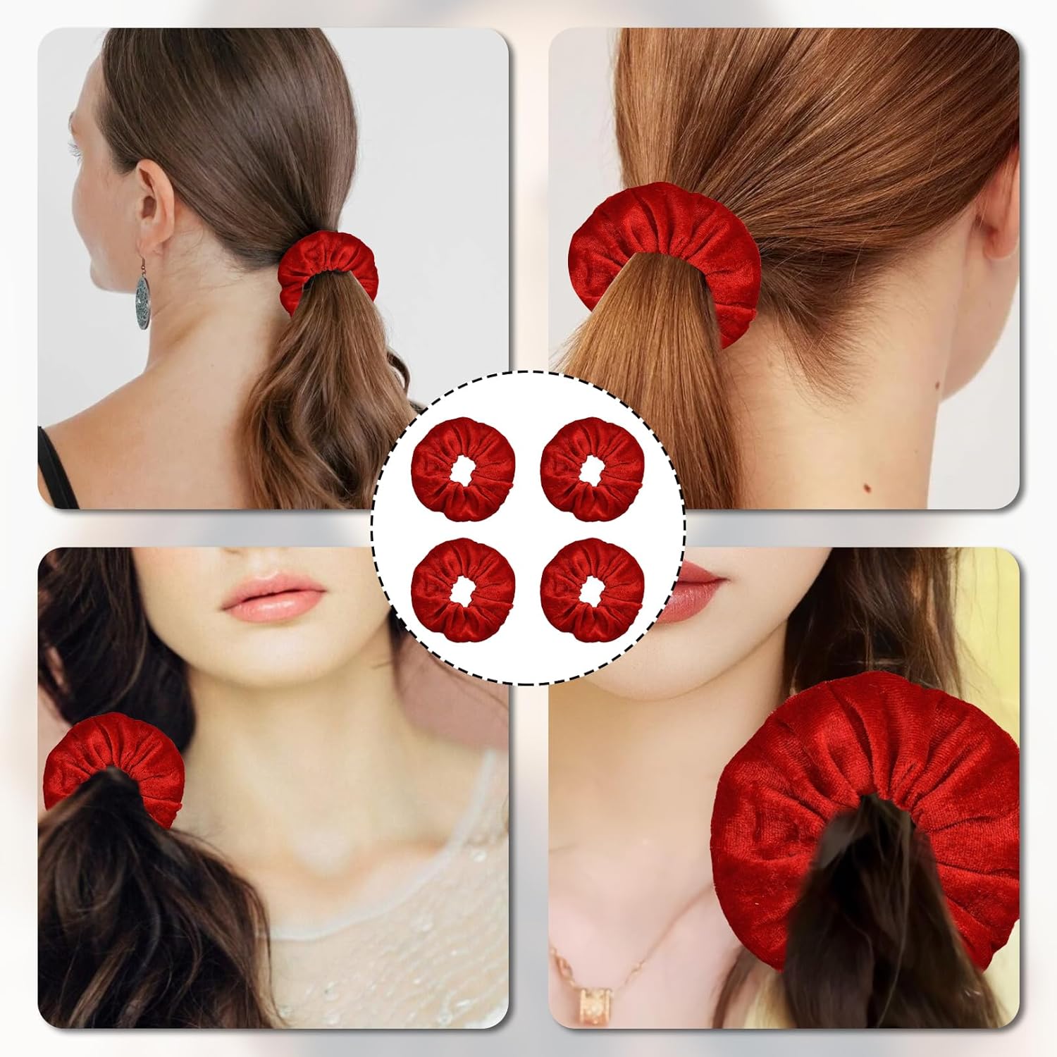 4 Stück Haargummi,Haargummis Rot,Scrunchies Haargummi Samt Groß,Haargummis Scrunchies Samtstoff,Haar Dickes Elastische Haarbänder Pferdeschwanz,Stirnband Accessories,Haarschmuck für Damen und Mädchen 6 71A1DwUCp4L. SL1500 - beautyhautnah.de