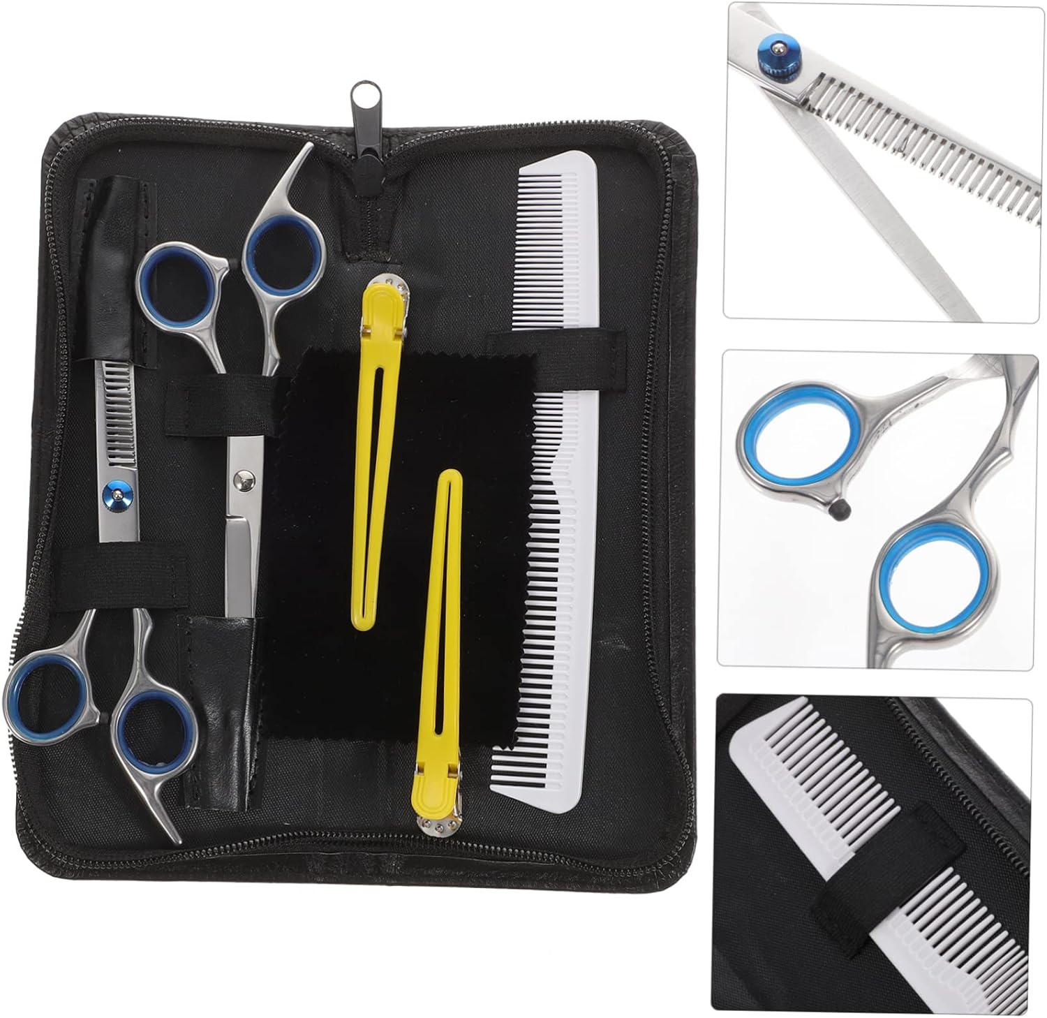 SAFIGLE 1Satz Friseurscheren Set Professionelle Haarschnittschere Effilierschere Zubehör Teilig Gerade Zahnschere Haarnadeln Farbvariationen 9 - beautyhautnah.de