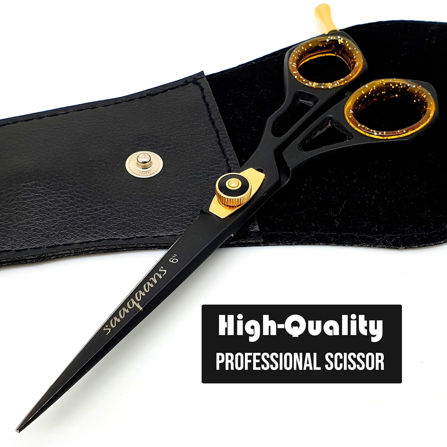 Saaqaans SQR-01 Professionelle Friseurschere Rasiermesser 6" für Friseure und Heimanwender mit einem schwarzen Schere Fall (Schwarz Rasierer Scheren) 6 81FOBen3UVL. SL1500 - beautyhautnah.de